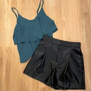 Lush emerald green flowy tank top